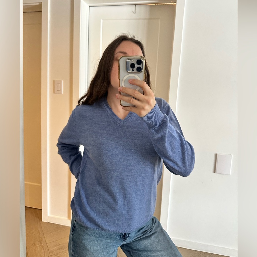 Calvin Klein Light Blue Merino Sweater